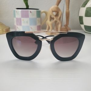 Prada Black Gold Sunglasses